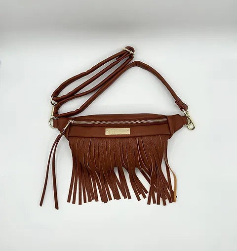 Free Spirit Fringe Saddle Bag Cream