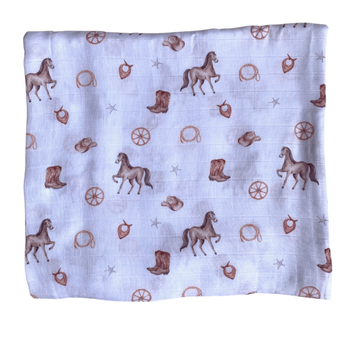 Horsin Around Muslin Swaddle