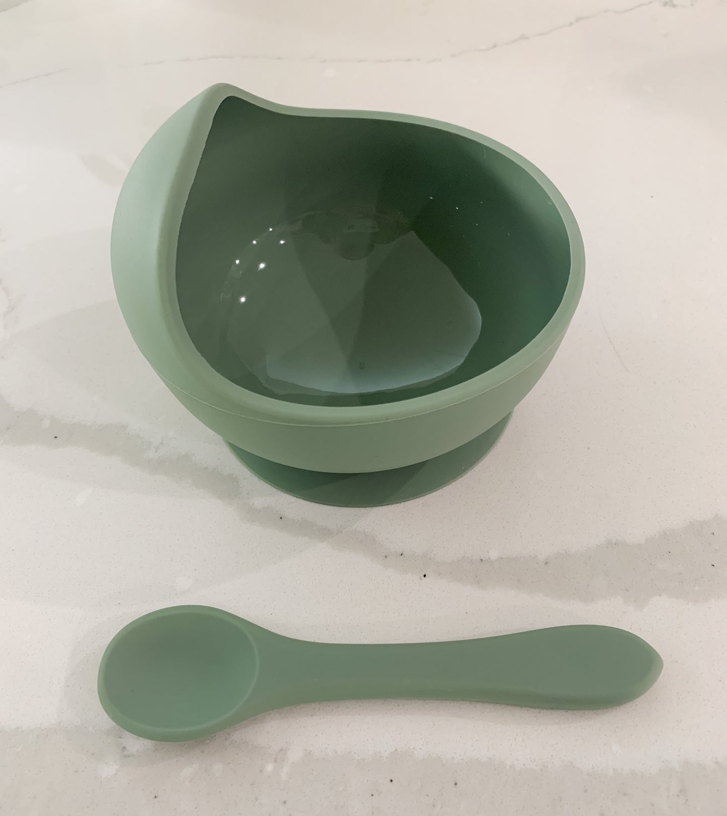 Simply Sage Silicone Suction Bowl w/ Spoon Set