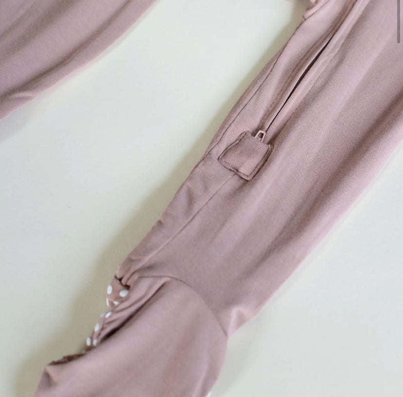 Pip & Phee - Bamboo Footed Sleeper (Blush)