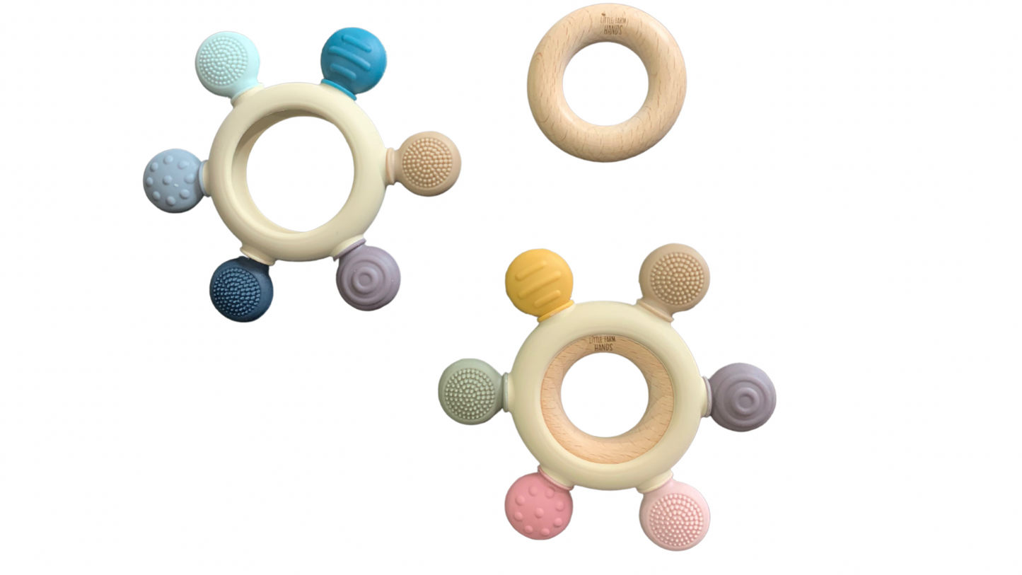 Little Farm Hands - Silicone/Wooden Teether