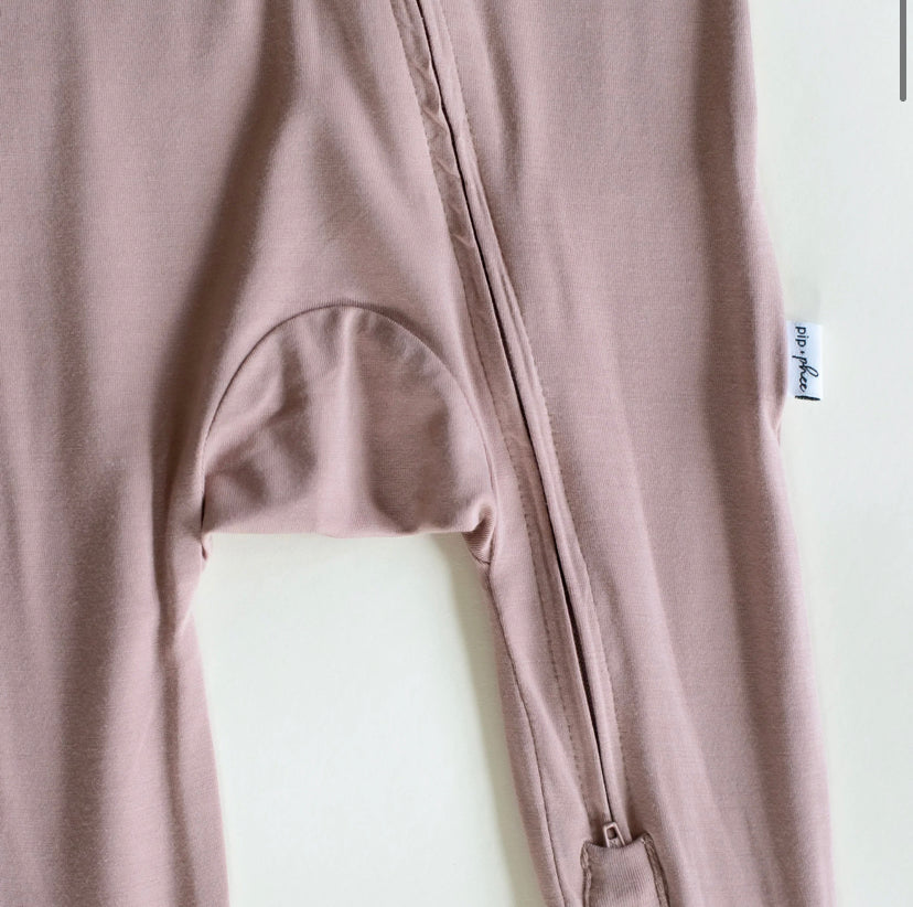 Pip & Phee - Bamboo Footed Sleeper (Blush)