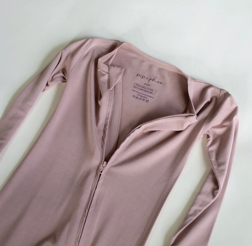 Pip & Phee - Bamboo Footed Sleeper (Blush)