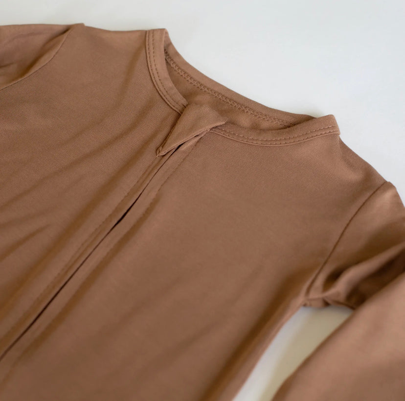 Pip & Phee - Bamboo Footed Sleeper (Caramel) moon