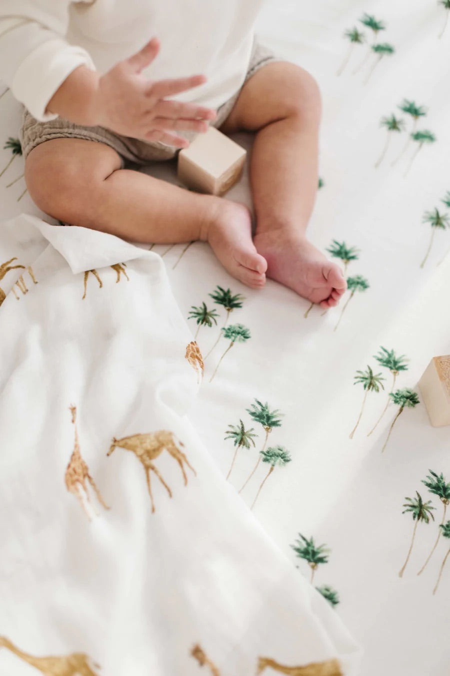 Palm Tree Muslin Single Swaddle