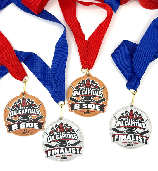 Custom Medals w/ Ribbon Lanyards