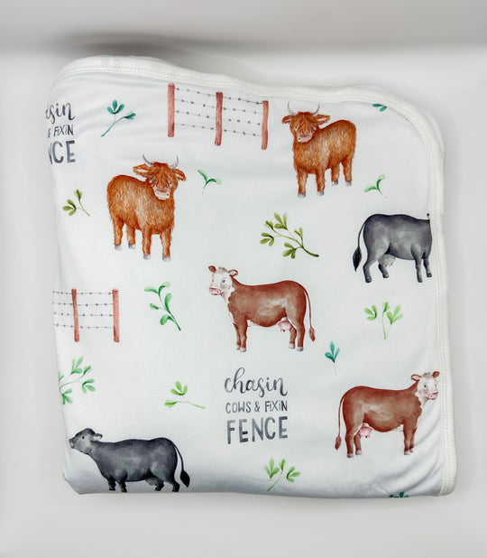 Chasin’ Cows Toddler Blanket