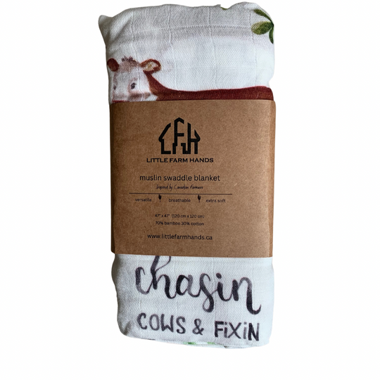 Chasin' Cows & Fixin' Fence Muslin Swaddle