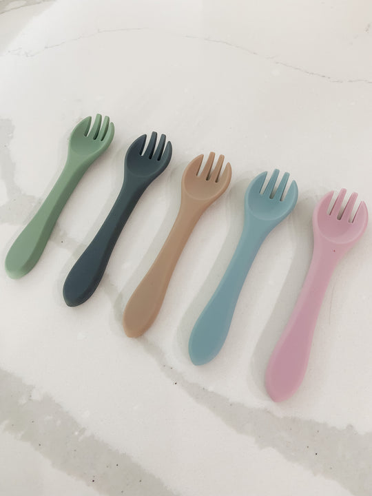 Harvest Beige Silicone Divider Plate w/ Fork