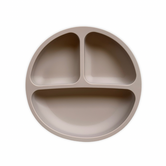 Harvest Beige Silicone Divider Plate w/ Fork