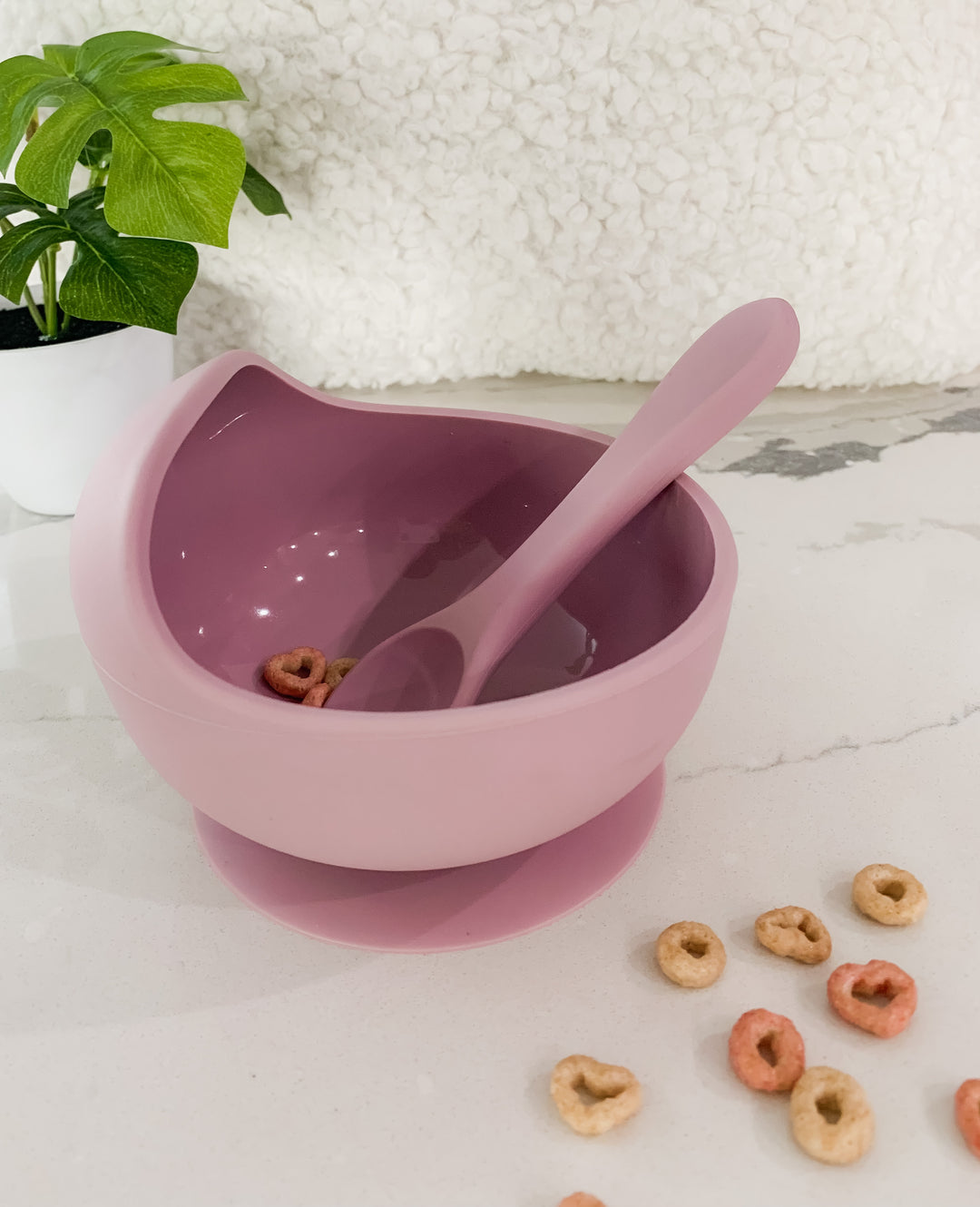 Lavender Haze Silicone Suction Bowl w/ Spoon Set