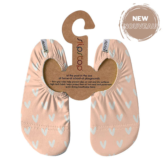 Kids SLIPSTOP Water Shoes -  Salmon Hearts my