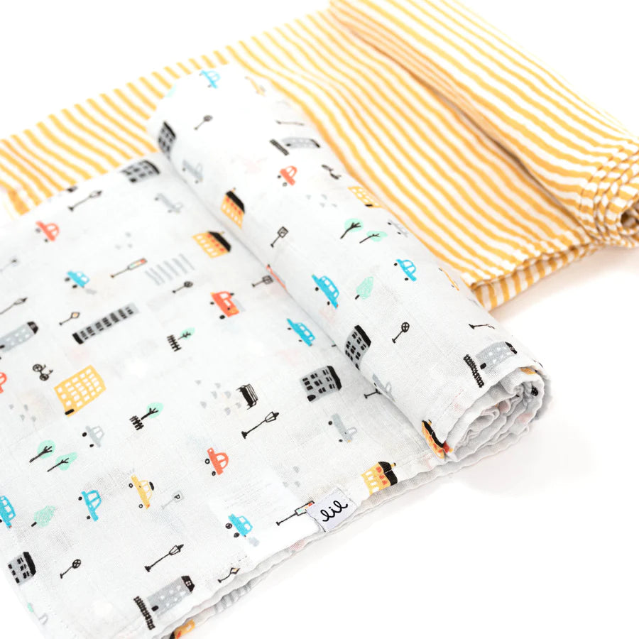 City Cars Muslin Single Swaddle