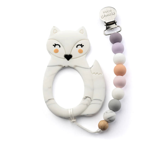 Little Cheeks - Fox Teether & Clip