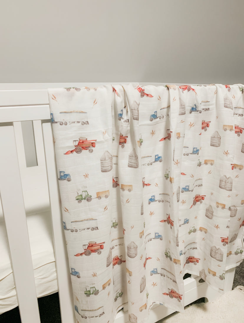 Farm Kid Muslin Swaddle