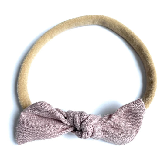 Knotted Bow Mauve Headband